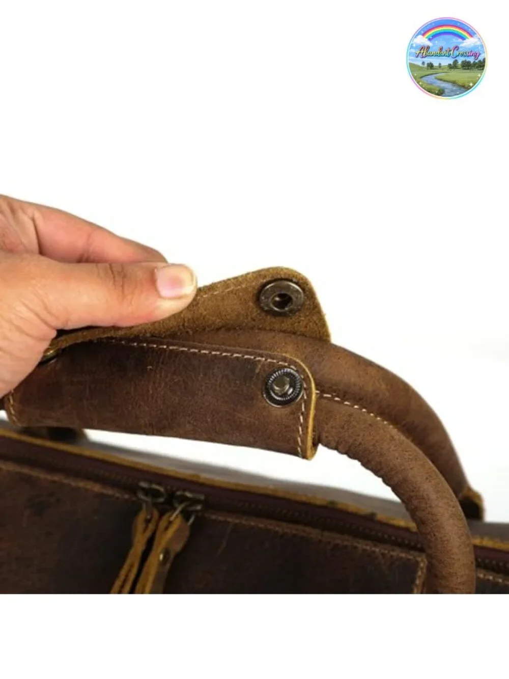 Genuine Leather Travel Duffle Bag, Cabin Carry-On for Men and Women, 20